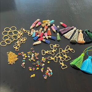 Colorful craft supplies set